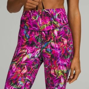 NEW Rare Lululemon 25" Base Pace Hyperflow Acid Trip Leggings Size 4 Nulux